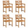 vidaXL Krzesła ogrodowe 4 pcs naturalny Lite Drewno Akacji