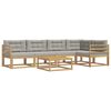 vidaXL Zestaw sof na zewnątrz 6 pcs Biały i jasnoszary 79 x 79 x 37 cm