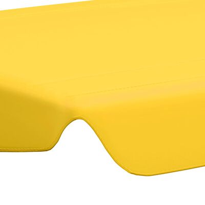 vidaXL Zadaszenie do huśtawki ogrodowej, żółte, 188/168x145/110 cm