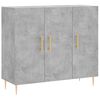 vidaXL Szafka, szarość betonu, 90x34x80 cm, materiał drewnopochodny