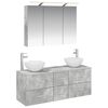 vidaXL Zestaw mebli łazienkowych 4 pcs Betonowy szary