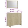 vidaXL 4-częściowy zestaw mebli łazienkowych, dąb sonoma, płyta