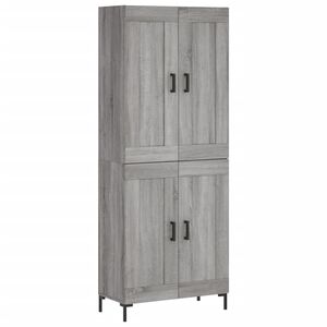 vidaXL Witrynka szary dąb sonoma 69,5x34x180cm materiał drewnopochodny
