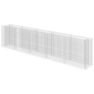 vidaXL Podwyższona donica gabionowa, galwanizowana stal, 450x50x100 cm