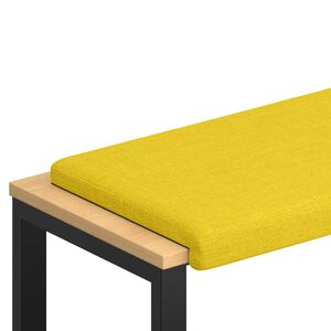 vidaXL Poduszka na ławkę tkanina Jasnoż&oacute;łty Głębokość 35 cm