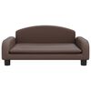 vidaXL Sofa dla dzieci, brązowa, 70x45x30 cm, sztuczna skóra
