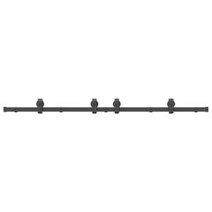 vidaXL System do montażu drzwi przesuwnych, 183 cm, stal, czarny