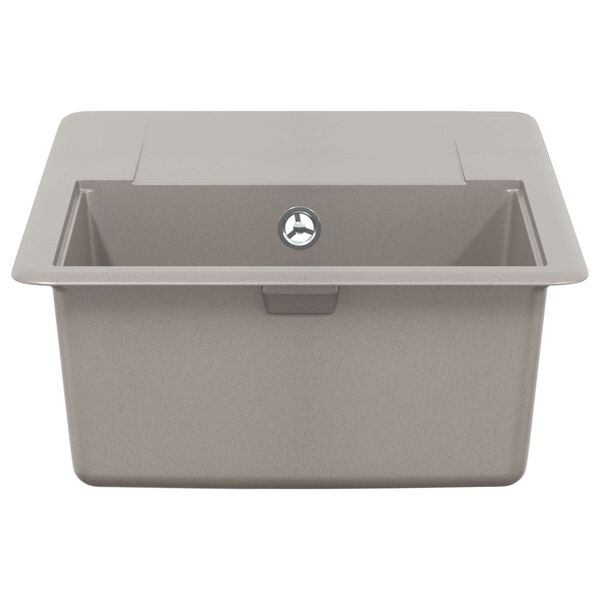 vidaXL Zlew Szary 670 x 460 mm 80% Kwarc i 20% Żywica