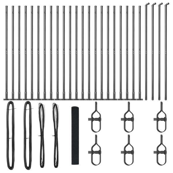 vidaXL Słupek ogrodzeniowy. Szary 50 x 1,2 m (siatka 16 x 16 mm)
