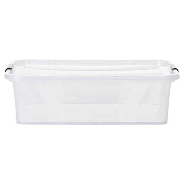 vidaXL Pudełka z pokrywami, 2 szt., przezroczyste, 21 L