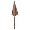 vidaXL Parasol ogrodowy na stalowym słupku, 240 cm, taupe