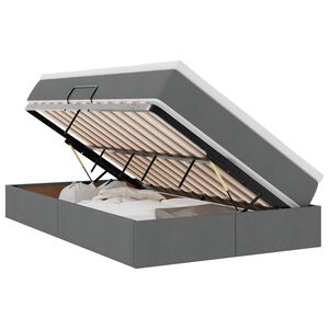 vidaXL Ł&oacute;żko z miejscem na przechowywanie i materacem Ciemnoszary
