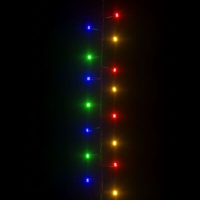 vidaXL Sznur LED, 400 diod, gęsto rozmieszczone, kolorowe, 13 m, PVC
