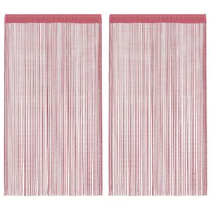 vidaXL Zasłony sznurkowe 2 szt. R&oacute;żowe 140x250 cm