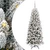 vidaXL Sztuczna choinka Biały 180 cm PVC, plastik, stal i PE