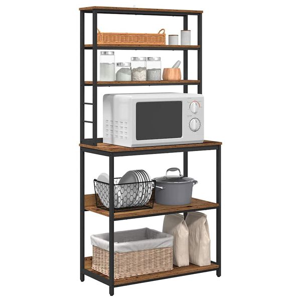 vidaXL P&oacute;łka kuchenna Stare drewno 80 x 40 x 168 cm