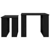vidaXL Zestaw stolik&oacute;w kawowych 2 pcs Czarny Dąb