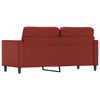 vidaXL 2-osobowa sofa, winna czerwień, 140 cm, sztuczna sk&oacute;ra