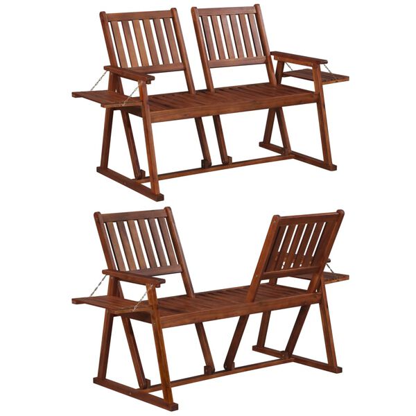 vidaXL Ławka ogrodowa, 165 cm, lite drewno akacjowe