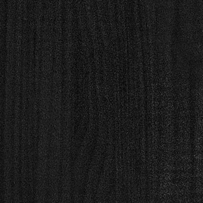vidaXL Donica ogrodowa, czarna, 60x60x60 cm, lite drewno sosnowe