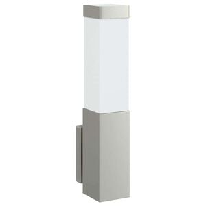 vidaXL Zewnętrzna lampa ścienna Srebrny 10.5 x 6 x 33 cm