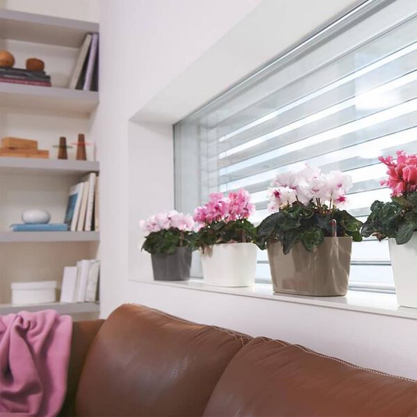 LECHUZA Donica DELTA 10 ALL-IN-ONE, metaliczny grafitowy