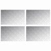 vidaXL Stopień 4 szt. 80 x 50 cm Srebrny Aluminium Prostokątny