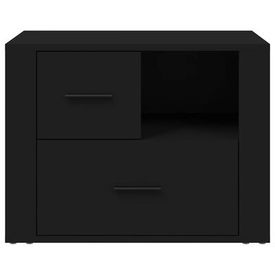 vidaXL Szafka nocna, czarna, 60x36x45 cm, materiał drewnopochodny