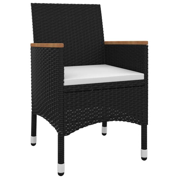 vidaXL 7-cz. zestaw mebli ogrodowych z poduszkami, rattan PE i szkło