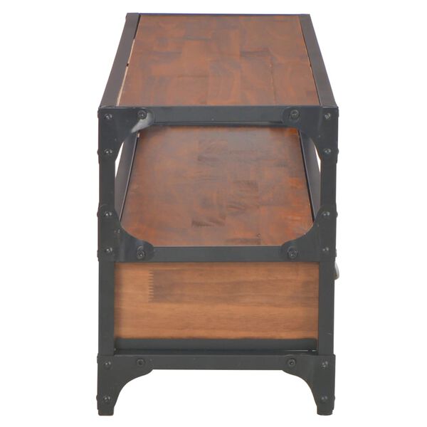 vidaXL Szafka pod TV z 2 szufladami, 120x30x40 cm, lite drewno sosnowe