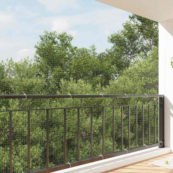 vidaXL Siatka dla kota przezroczysta 6x3 m Nylon