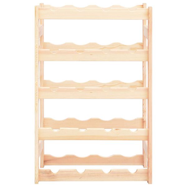 vidaXL Stojak na 20 butelek wina, drewno sosnowe