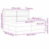 vidaXL Ł&oacute;żko z sprężyną LED Ciemnoszary 200 x 200 cm tkanina