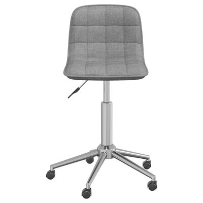 vidaXL Obrotowe krzesło biurowe, jasnoszare, tapicerowane tkaniną