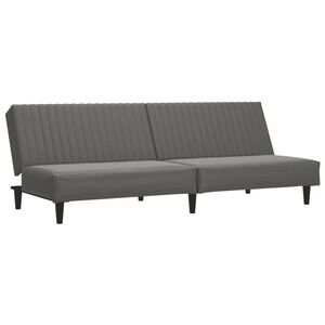 vidaXL 2-osobowa sofa, szara, sztuczna sk&oacute;ra