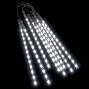 vidaXL Lampki meteory, 8 szt., 30 cm, 192 zimne białe diody LED