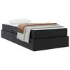 vidaXL Ł&oacute;żko z miejscem na przechowywanie i materacem 2 pcs Czarny