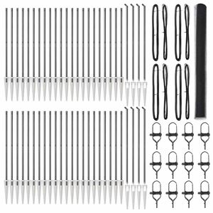 vidaXL Słupek ogrodzeniowy. Szary 100 x 1,5 m (siatka 25 mm)