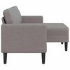 vidaXL Sofa 2-osobowa z szezlongiem w kształcie litery L, kolor taupe