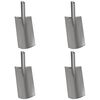 vidaXL Głowica łopaty 4 pcs Srebrny 43 x 17 cm Stal malowana proszkowo