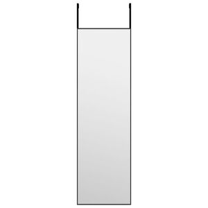 vidaXL Lustro na drzwi, czarne, 30x100 cm, szkło i aluminium