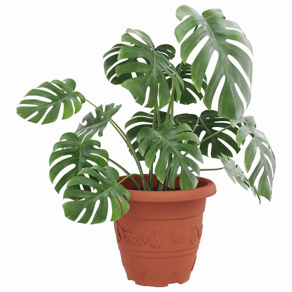 vidaXL Okrągła doniczka na kwiaty 6 pcs Czerwony ceglasty