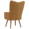 vidaXL Fotel, brązowy, obity aksamitem