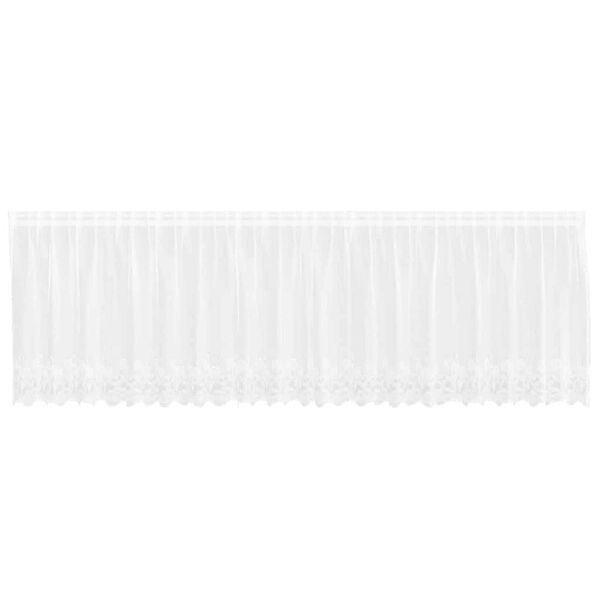 vidaXL Firanka Koronkowa z zasłonami Biały 80 x 500 cm Poliester