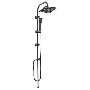 vidaXL System Prysznicowy Czarny 47 x 20 x 95 cm Stal nierdzewna