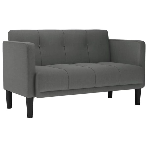 vidaXL Sofa dwuosobowa Ciemnoszara 111 cm Tkanina