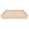vidaXL Rama łóżka, lite drewno, 140 x 200 cm