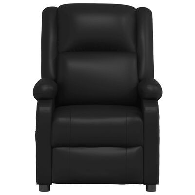 vidaXL Elektryczny fotel masujący, czarny, sztuczna skóra