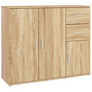 vidaXL Komoda Sonoma Oak 91x29,5x75 cm Drewno konstrukcyjne
