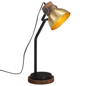 vidaXL Lampa stołowa, 25 W, antyczny mosiądz, 18x18x60 cm, E27